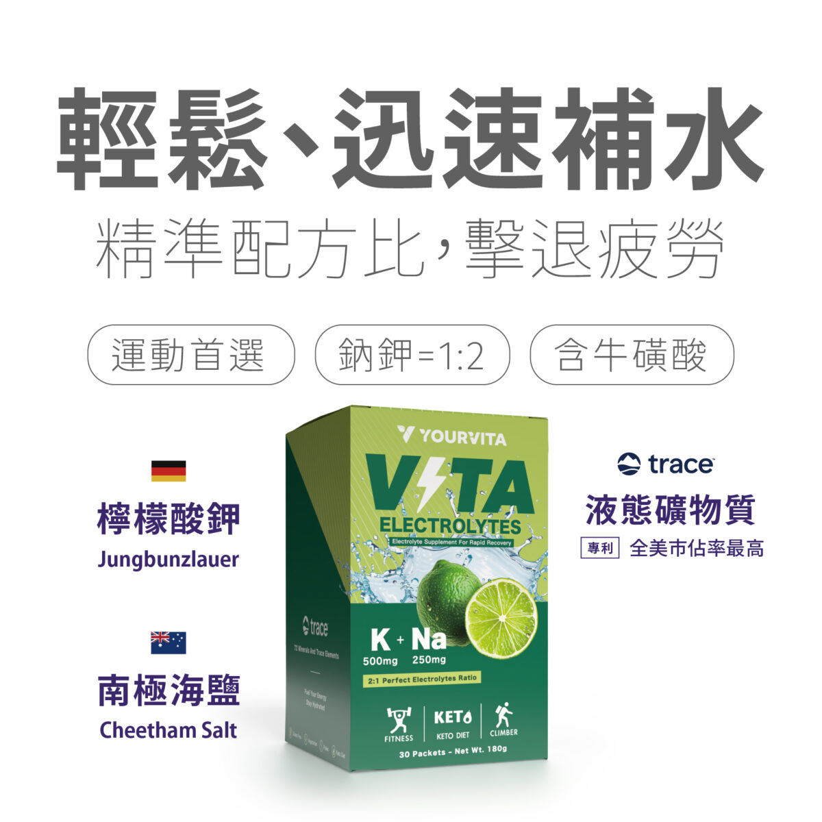 VITA 機能型電解質粉 檸檬口味：圖片 2