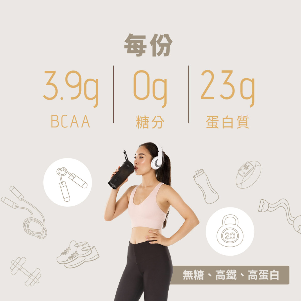 VITA機能三效蛋白飲【可可口味】500g：圖片 3