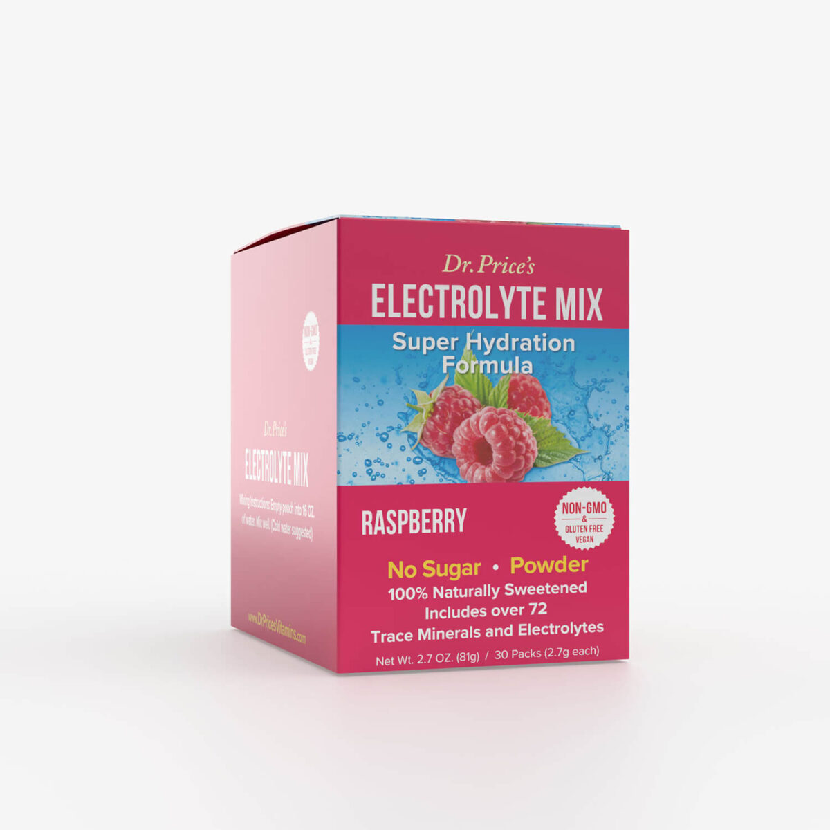 覆盆子盒 Dr. Price's 普萊斯醫師 電解質包(覆盆子口味)(效期:2026/07):圖片 1